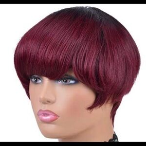 Pixie cut human hair short wig